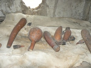 Recipientes massai de calabaza.