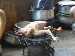Socarrando un pollo. Socarrando un pollo.